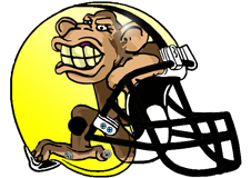 Evil Monkey Fantasy Football Helmet Logo