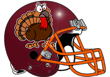 Angry Turkey Fantasy Football Helmet Logo