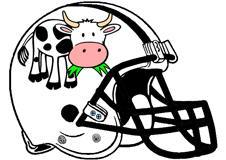 Dairy Cow Fantasy Football Helmet Logo