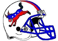 Democrat Donkey Fantasy Football Helmet Logo