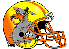 Fat Rat Fantasy Football Helmet Logo