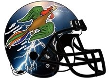 Lightning Chicken Fantasy Football Helmet Logo