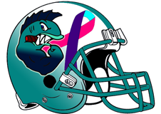 Thyroid Cancer Fantasy Football Helmet Logo