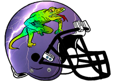 Thunder Lizard Fantasy Football Helmet Logo