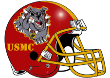 USMC Devil Dog Fantasy Football Helmet Logo