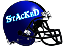 Stacked Fantasy Football Helmet Logo