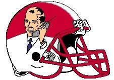 Businessman Fantasy Football Logo Helmet