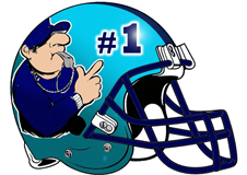 Number 1 Coach Fantasy Football Helmet Logo