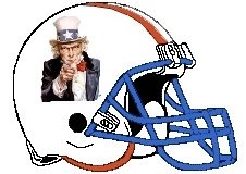 Uncle Sam Fantasy Football Logo Helmet