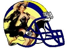 Witch Pin-up Fantasy Football Logo Helmet