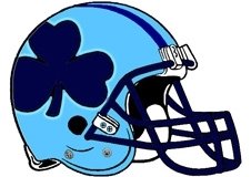 carolina-blue-shamrock-fantasy-football-helmet