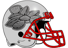 New England Clams Fantasy Football Helmet
