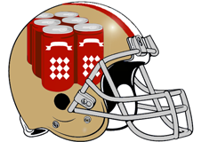 six-pack-cans-fantasy-football-helmet